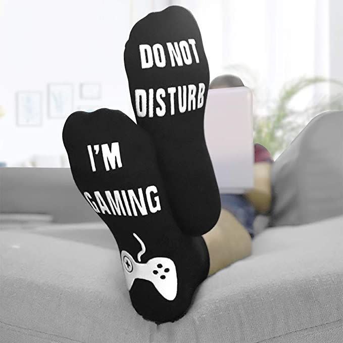 5) "Do Not Disturb, I'm Gaming" Socks