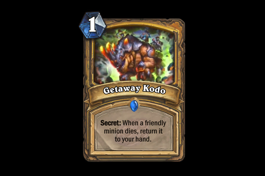 <p>Battlecry-focused Paladin decks aren’t terribly popular at the moment, so Getaway Kodo is going to have to see a serious shift in the meta before it becomes a must-choose Secret. </p>