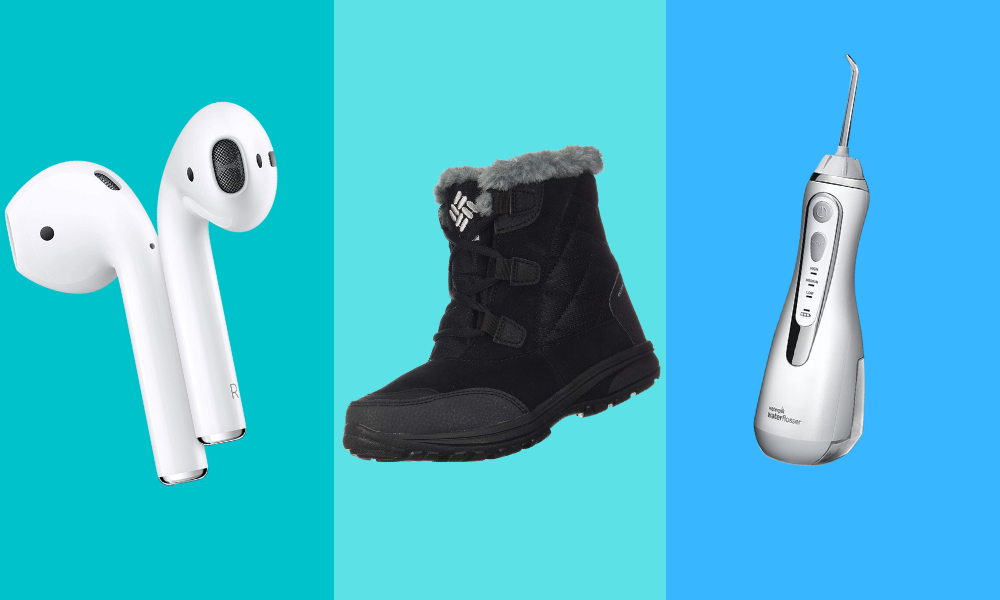 airpods, boots, waterpik