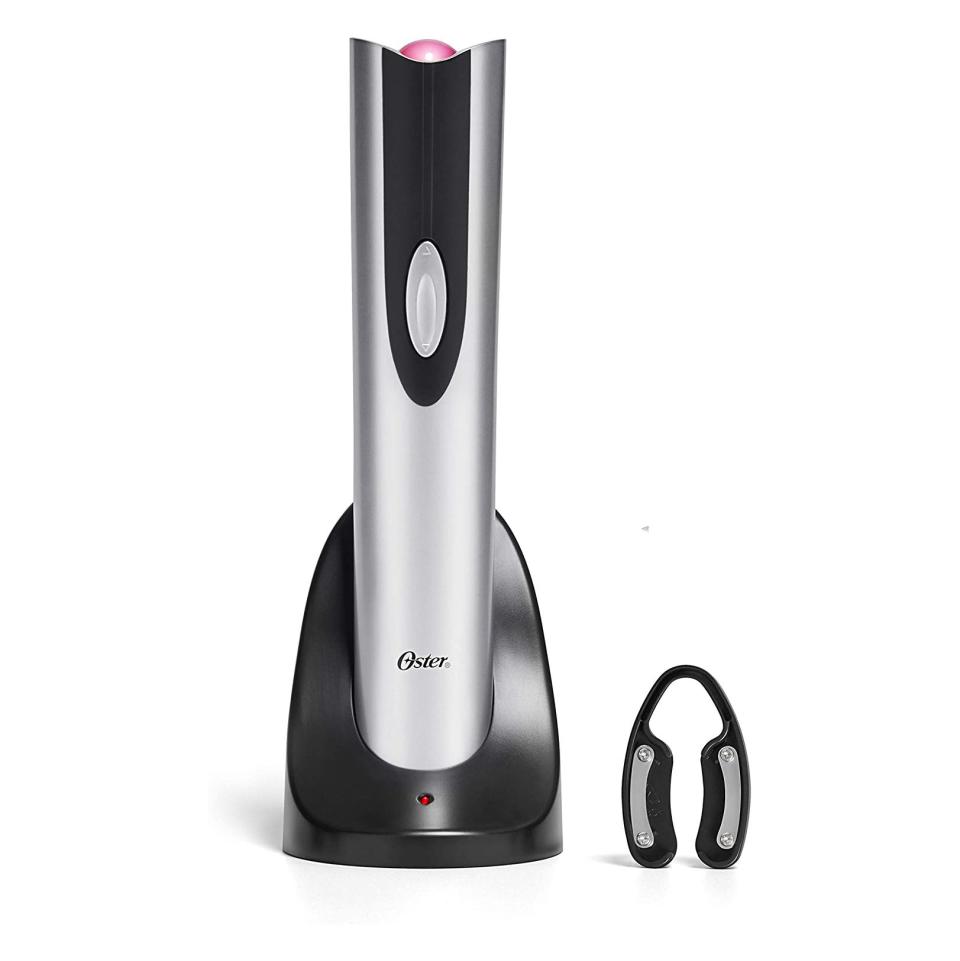 <p><a href="https://www.amazon.com/Oster-Cordless-Electric-Bottle-Opener/dp/B003YFI0O6/ref=sr_1_5?tag=syn-yahoo-20&ascsubtag=%5Bartid%7C10067.g.43498274%5Bsrc%7Cyahoo-us" rel="nofollow noopener" target="_blank" data-ylk="slk:Shop Now;elm:context_link;itc:0;sec:content-canvas" class="link ">Shop Now</a></p><p>Electric Wine Opener and Foil Cutter Kit</p><p>$24.25</p><p>amazon.com</p>