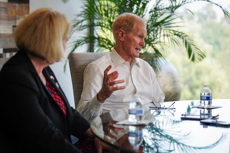 NASA Administrator Bill Nelson speaks about U.S.-Mexico science collaborations, in Mexico City