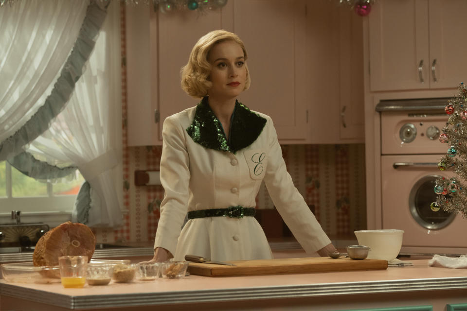 woman ready to cook behind a large counter