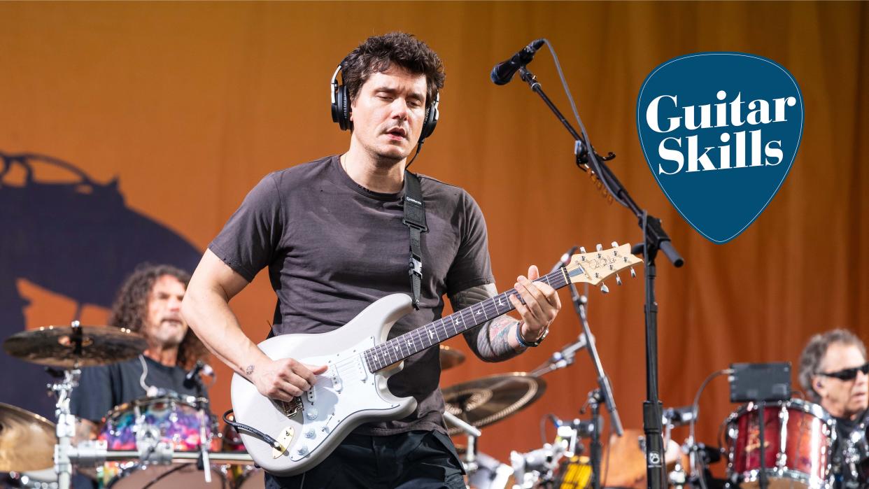  (L-R) Jay Lane, John Mayer and Mickey Hart of Dead and Company perform during 2023 New Orleans Jazz & Heritage Festival at Fair Grounds Race Course on May 06, 2023 in New Orleans, Louisian. 