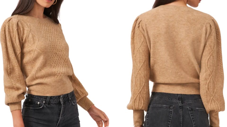 1. State Variegated Cables Crew Sweater - Nordstrom, 62 (originally $89)