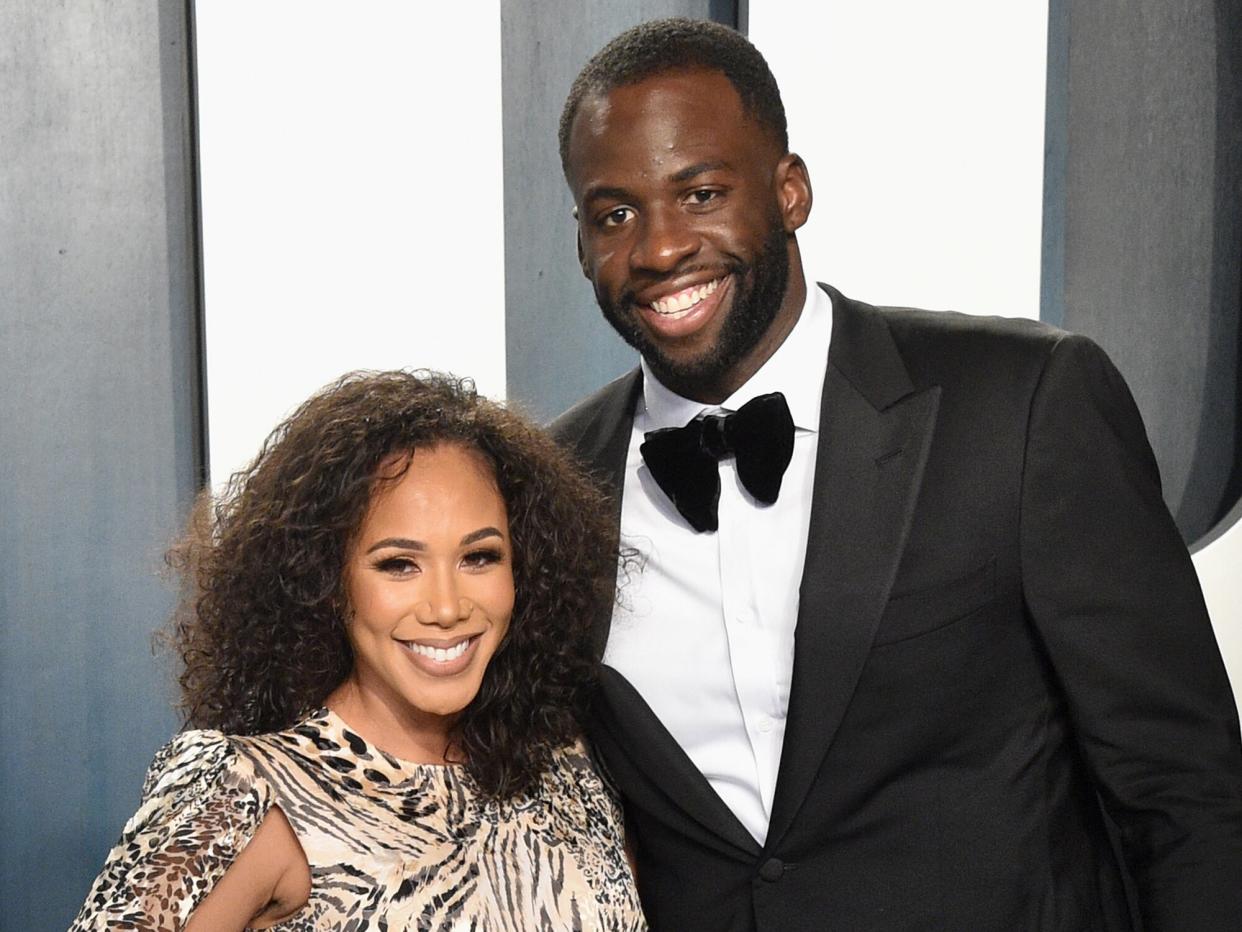 Hazel Renee and Draymond Green attend the 2020 Vanity Fair Oscar Party hosted by Radhika Jones at Wallis Annenberg Center for the Performing Arts on February 09, 2020 in Beverly Hills, California