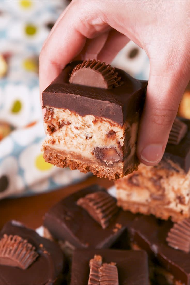 Reese's Stuffed Cheesecake Bars