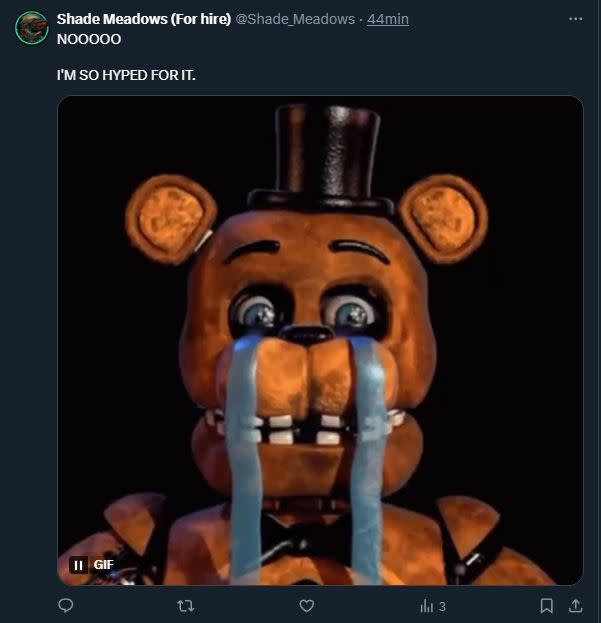 Fanáticos de Five Nights at Freddy's reaccionaron a las malas noticias