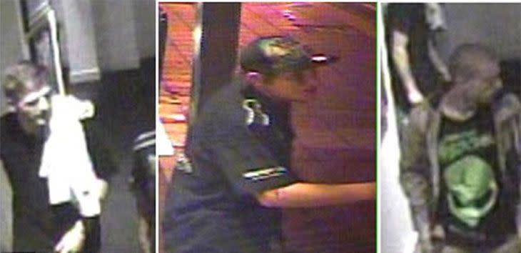 Police believe the three males had British or Irish accents and had been at the Rose and Crown Hotel on Victoria Road earlier in the night. Photo: NSW Police Media