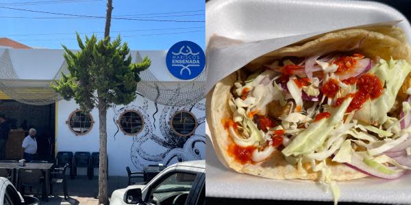 “Mariscos Ensenada” en Tijuana sirve un taco de caguamanta que le falta sabor