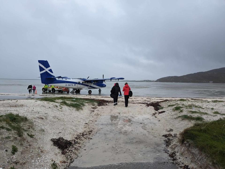 The plane at Barra Airport