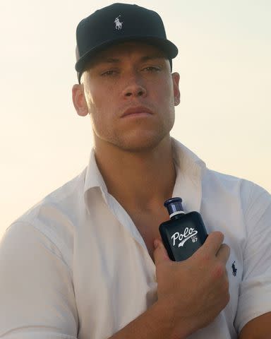 <p>Courtesy of Ralph Lauren Fragrances</p> Aaron Judge is the new face of Ralph Lauren Fragrances Polo Est. 67 Eau de Toilette “Design Your Dreams” campaign.