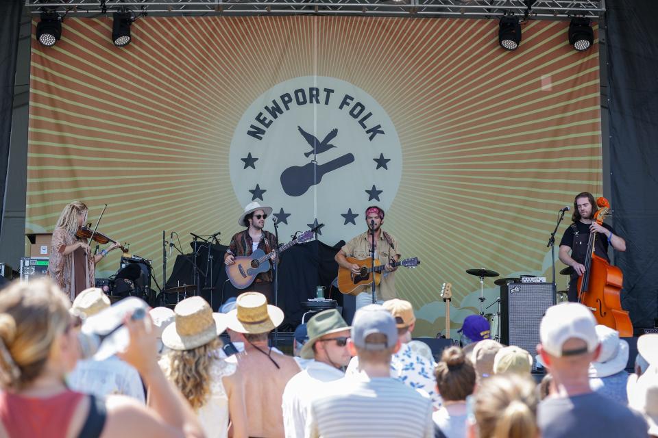 Laden Valley performs on the first day of the Newport Folk Festival on Friday, July 28, 2023.