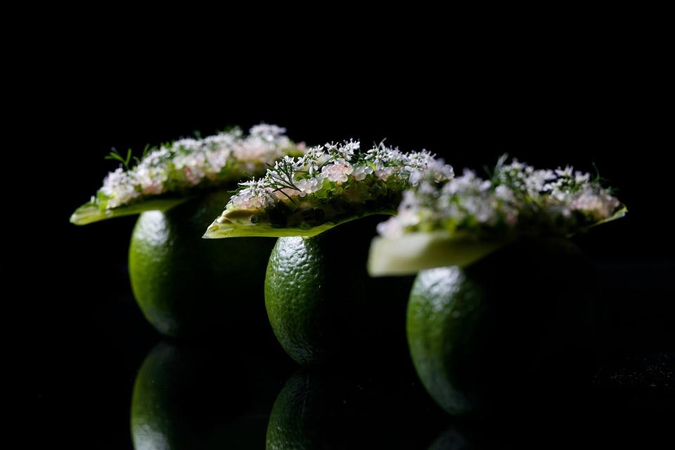 A dish made at Alinea in Chicago