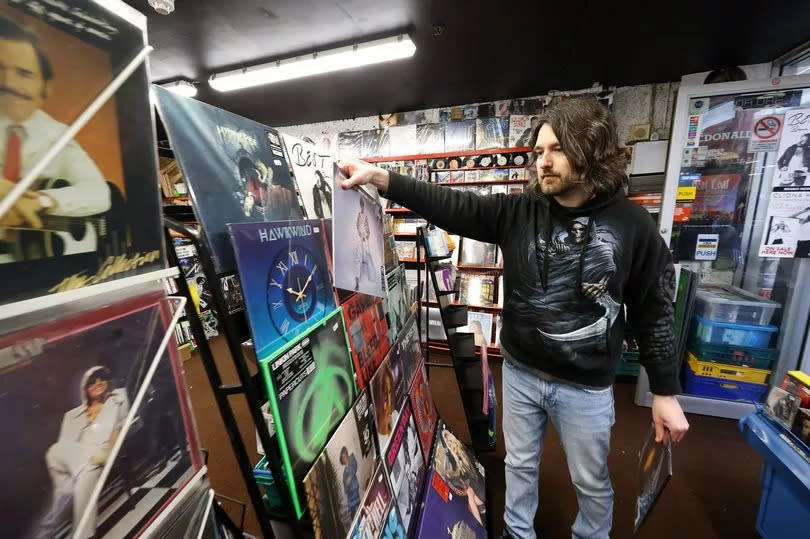 Owner John O'Lynn at Number One Records in Larne