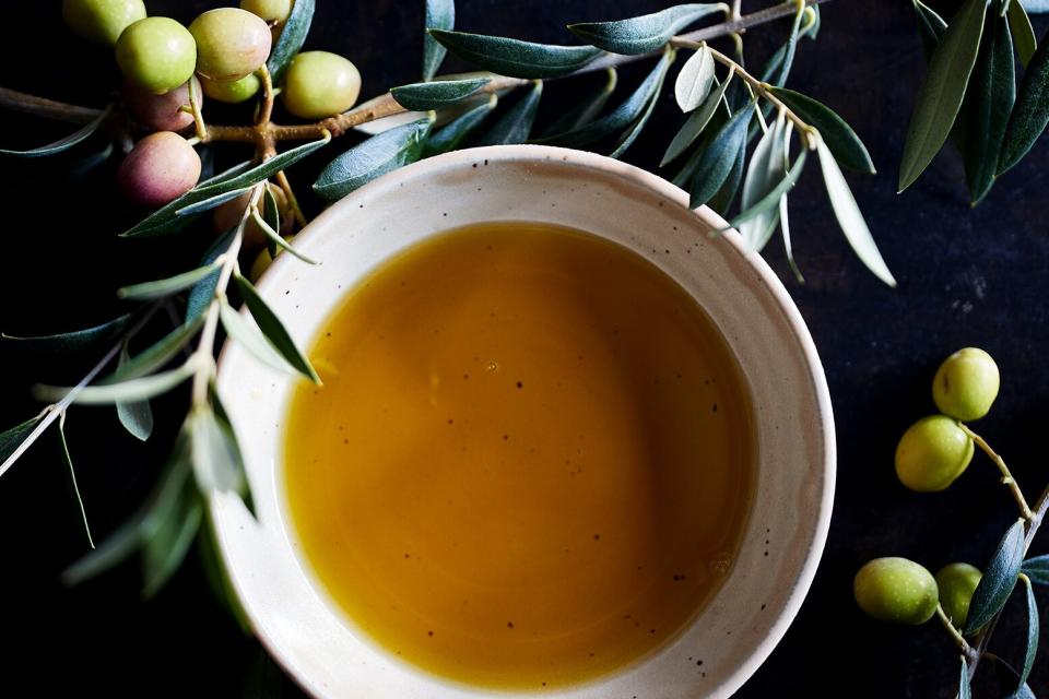 Olive oil and olive branches