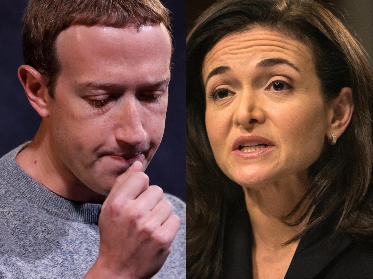 Mark Zuckerberg sheryl sandberg