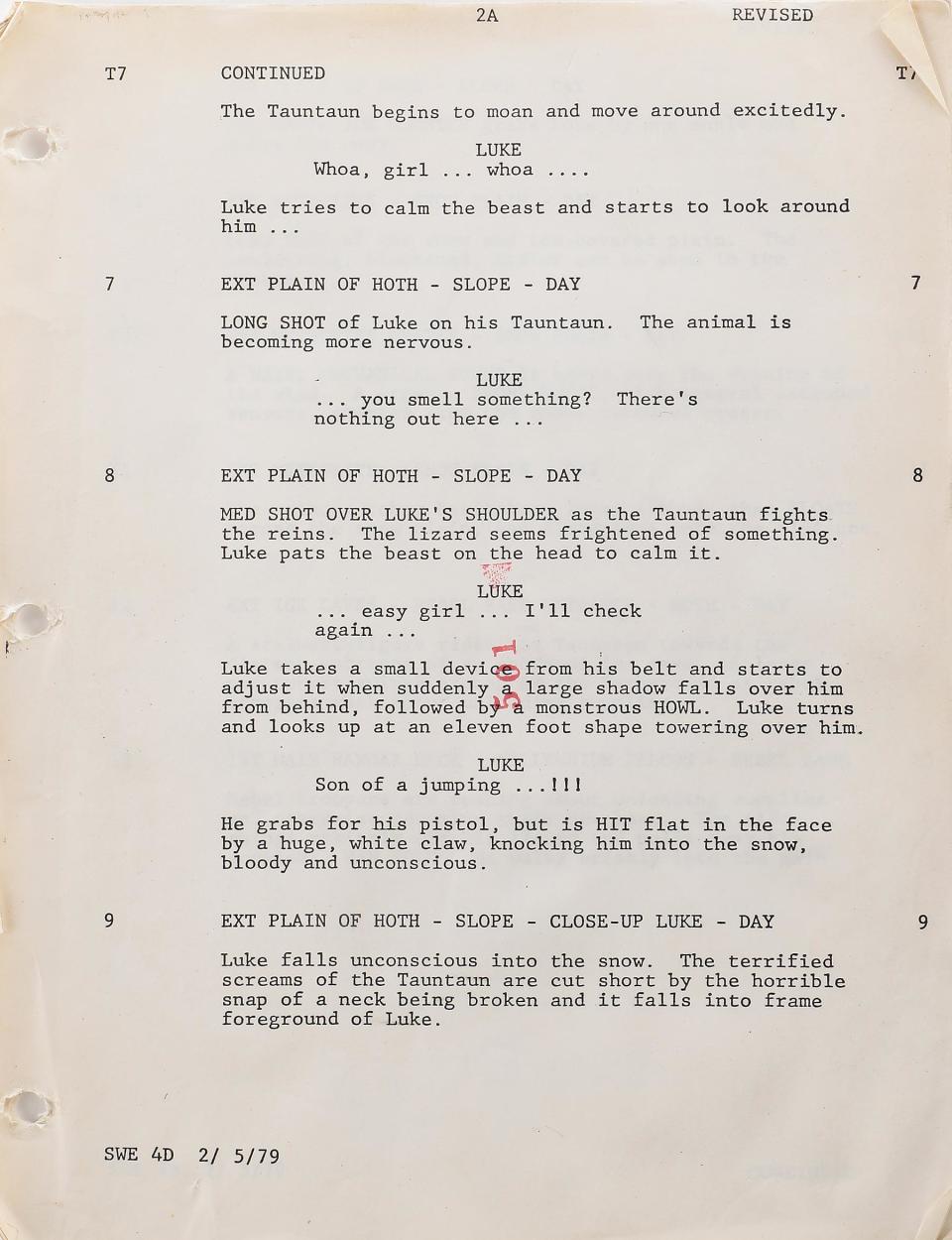 <p>Another page from the script.</p>