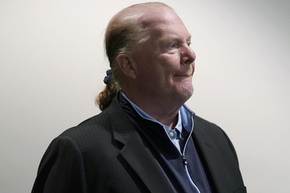 Celebrity chef Mario Batali arrives at Boston Municipal Court for the first day his pandemic-delayed trial, in Boston, USA, 09 May 2022. Batali pleaded not guilty to a charge of indecent assault and battery in 2019, stemming from accusations that he forcibly kissed and groped a woman after taking a selfie with her at a Boston restaurant in 2017.