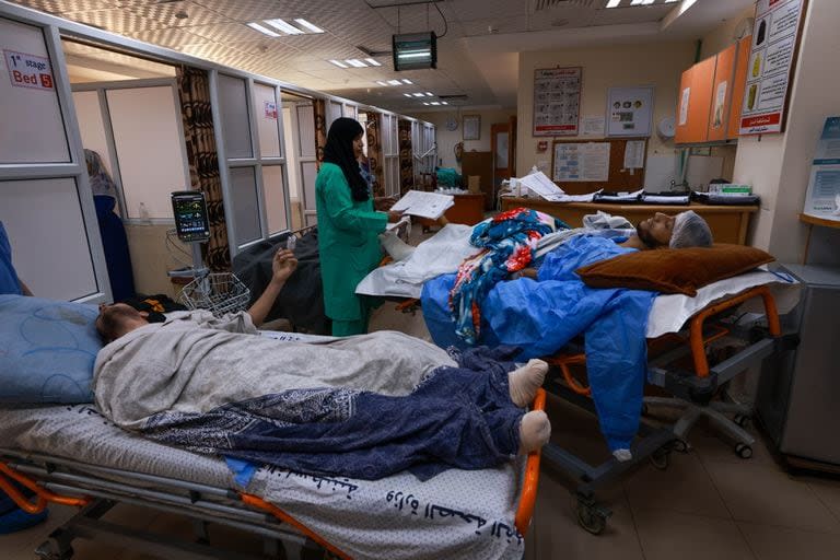 Una sala en el hospital de Al Aqsa