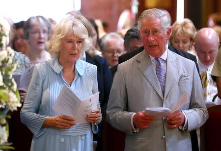 Britain's Prince Charles and Camilla, Duchess of Cornwall, attend a service at St George's Cathedral in Perth, Western Australia, November 15, 2015. REUTERS/Paul Kane/POOL