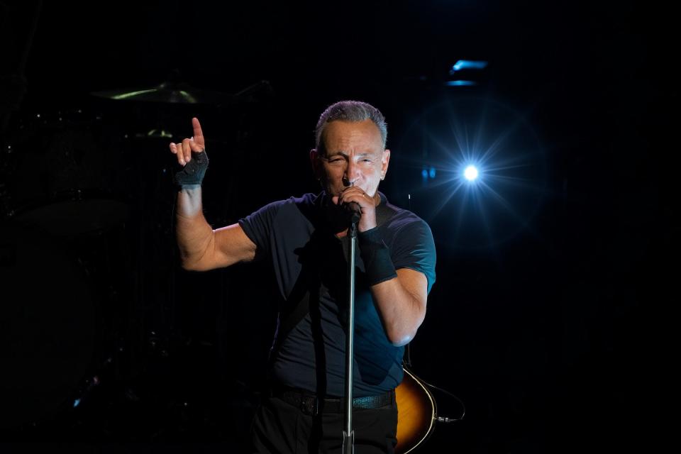 Bruce Springsteen performs onstage Feb. 16 at Moody Center. The rock & roll giant brought his tour to Austin, along with the E Street Band.