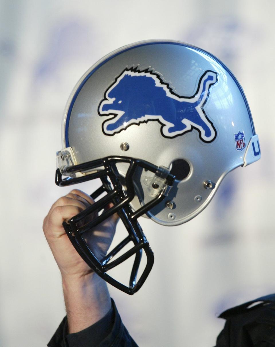 The Detroit Lions introduced the team's new uniforms at a news conference at Ford Field on March 23, 2003.