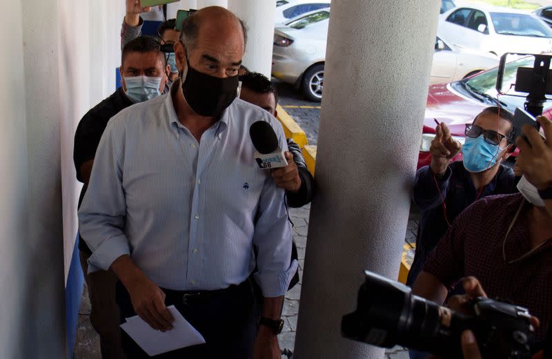 Nicaragua's Michael Healy, President of Superior Council of Private Companies (COSEP), arrives to the prosecutors office in Managu