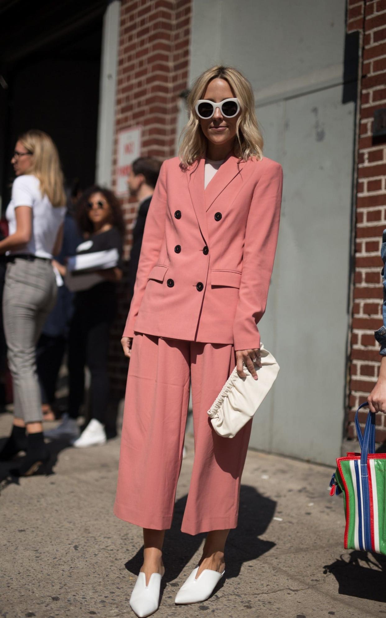Jacey Duprie wearing pink at NYFW - Getty Images North America