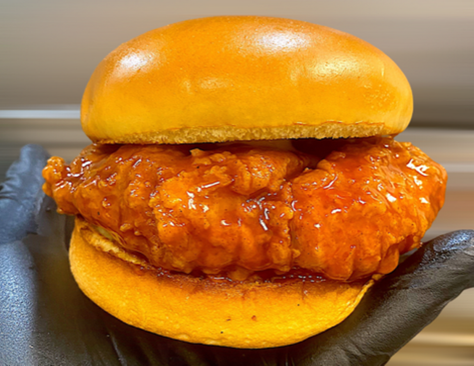 The Vegan Nashville Hot Chick’n at Best of Both Souls — which operates out of The City Kitch — is a double-breaded “it’s not chicken” patty in a sweet heat sauce, topped with pickles and Cajun vegan mayo