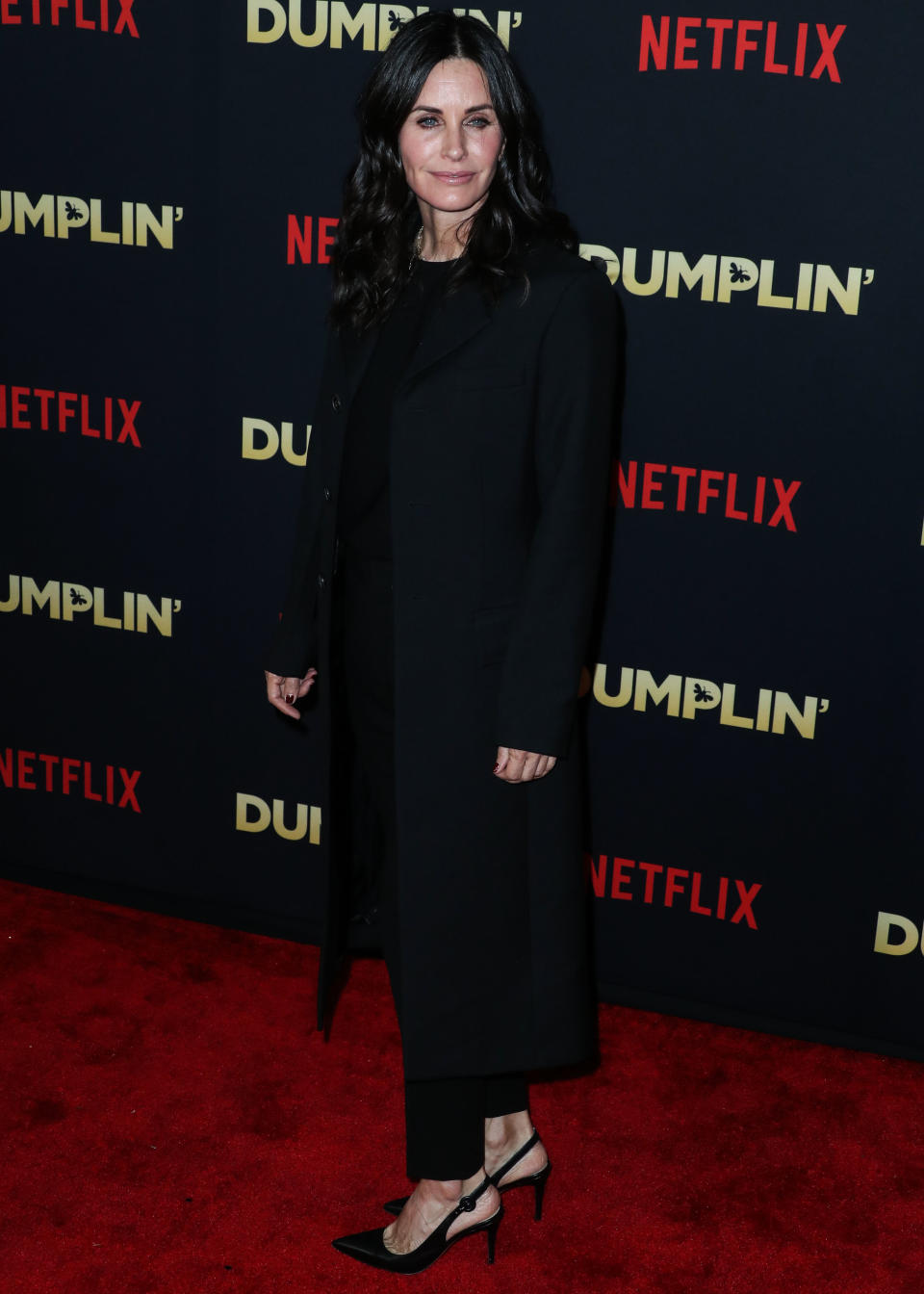 HOLLYWOOD, LOS ANGELES, CA, USA - DECEMBER 06: Actress Courteney Cox arrives at the Los Angeles Premiere Of Netflix's 'Dumplin'' held at the TCL Chinese Theatre IMAX 6 on December 6, 2018 in Hollywood, Los Angeles, California, United States. (Photo by Xavier Collin/Image Press Agency/Sipa USA)