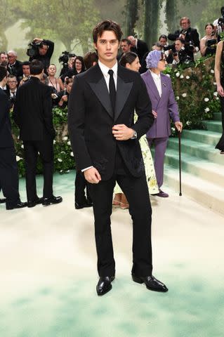 <p>Getty Images</p> Nicholas Galitzine makes his Met Gala debut in Fendi