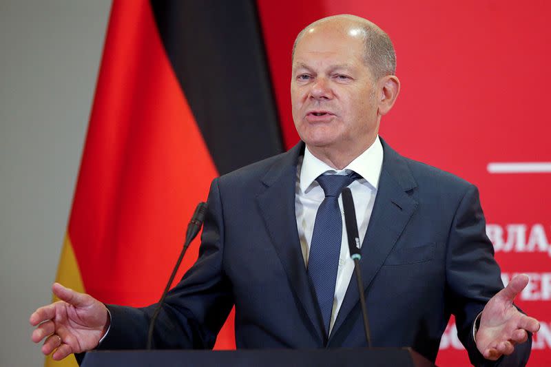 German Chancellor Scholz visits Skopje