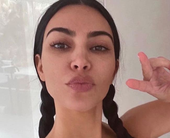 kim kardashian with no makeup on