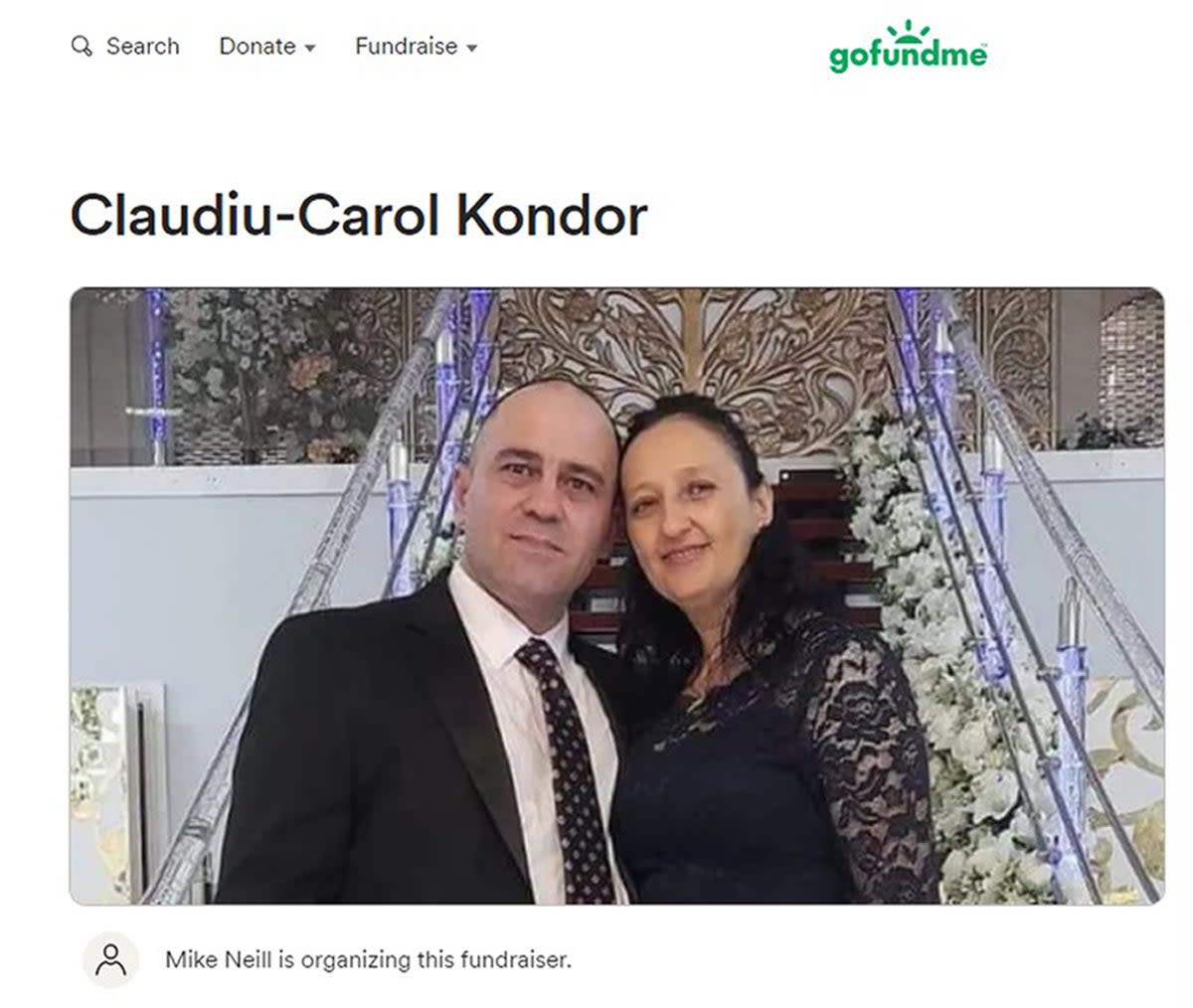 A crowdfunding page has been launched to support Mr Kondor’s family (Go Fund Me) (PA Media)