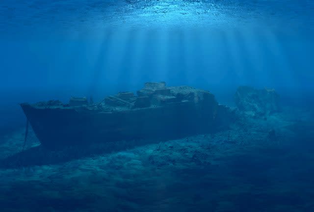 A 3D render of the SS Thistlegorm (University of Nottingham/PA)