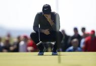 Golf-British Open - Northern Ireland's Rory McIlroy reacts on the 17th green during the first round - Royal Troon, Scotland, Britain - 14/07/2016. REUTERS/Paul Childs