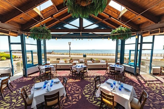 The patio at Rooney's Oceanfront Restaurant in Long Branch.