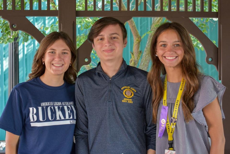 Genoa seniors and cousins, from left, Rachel Beard, Ty Harsanje and Courtney Chapinski came home from Buckeye Boys and Girls State events with a greater knowledge of government and a bigger circle of friends.