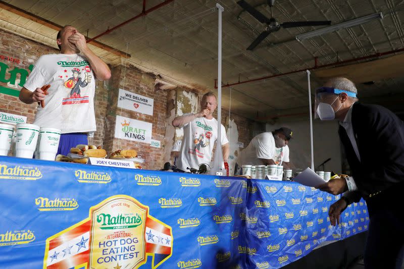 Nathan's Famous Fourth of July International Hot Dog-Eating Contest in Brooklyn, New York