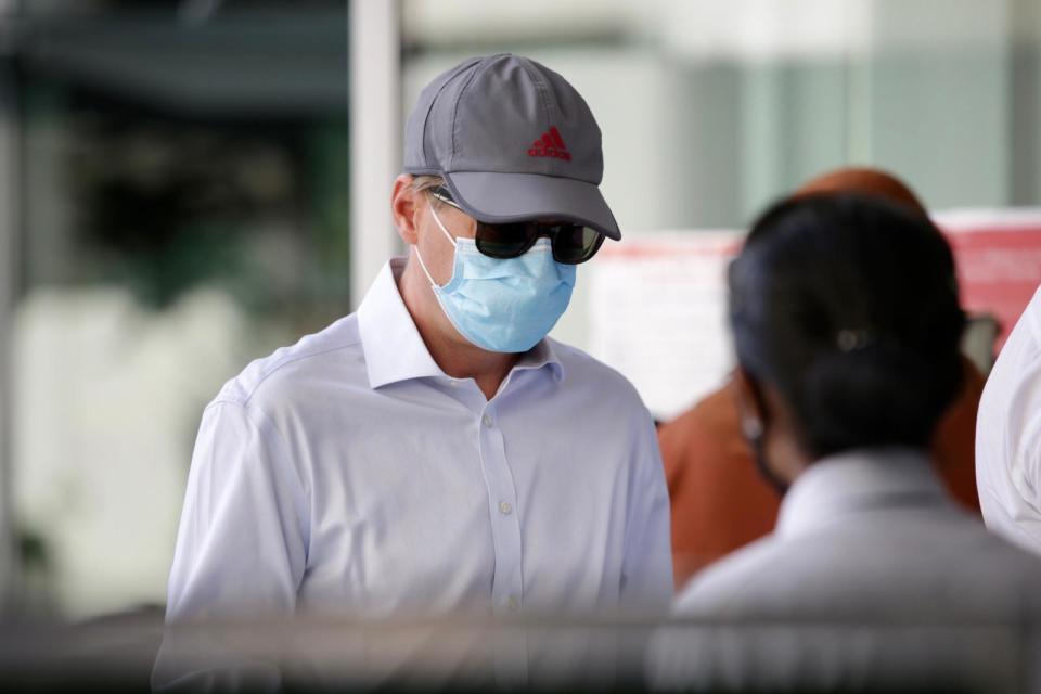 Michael Czerny walking into the State Courts on 2 June.