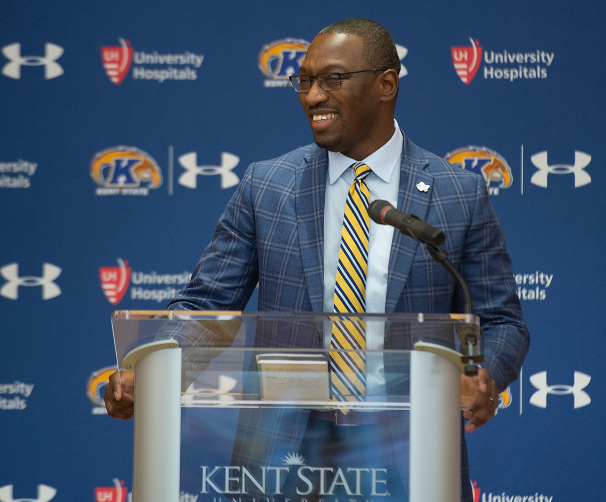 Kent State University head football coach Kenni Burns.