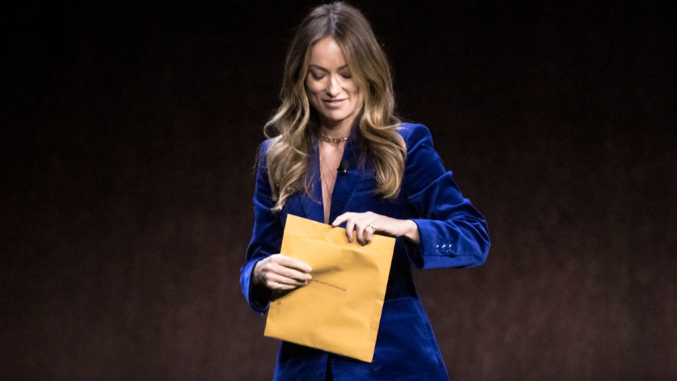 Olivia Wilde speaks onstage during the Warner Bros. Pictures ‘The Big Picture’ presentation during CinemaCon 2022. - Credit: Greg Doherty/Getty Images