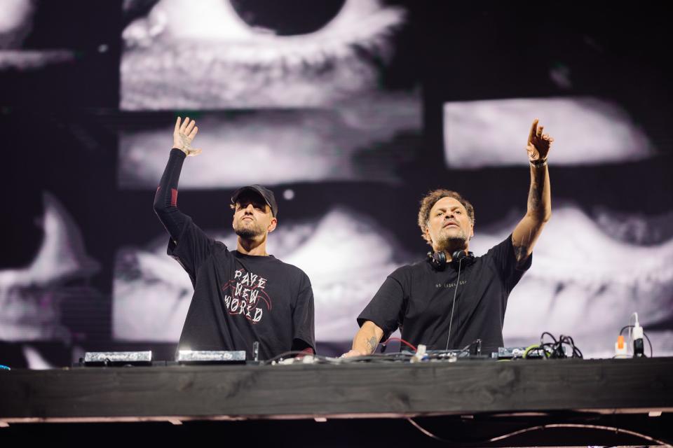 Matteo Milleri and Carmine Conte of Tale of Us at Coachella in 2023.