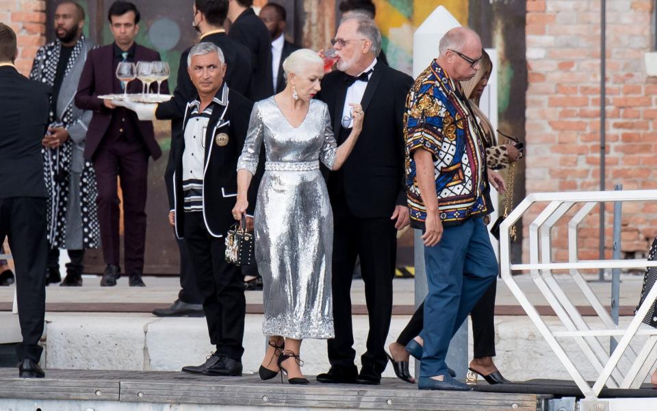 Helen Mirren at the Dolce & Gabbana Alta Moda show - GC Images