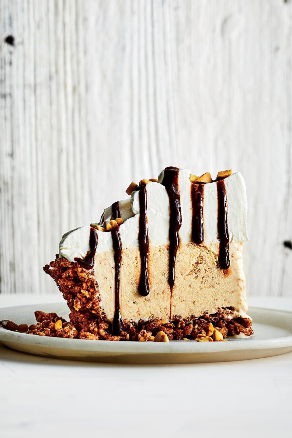 No-Bake Peanut Butter-Fudge Ice-Cream Pie