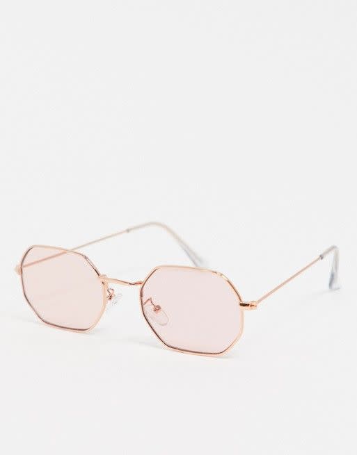 17) ASOS DESIGN Rose Gold Sunglasses