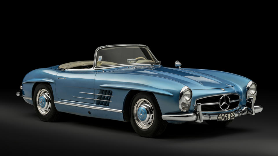 The Mercedes-Benz 300 SL Roadster that once belonged to racer Juan Manuel Fangio