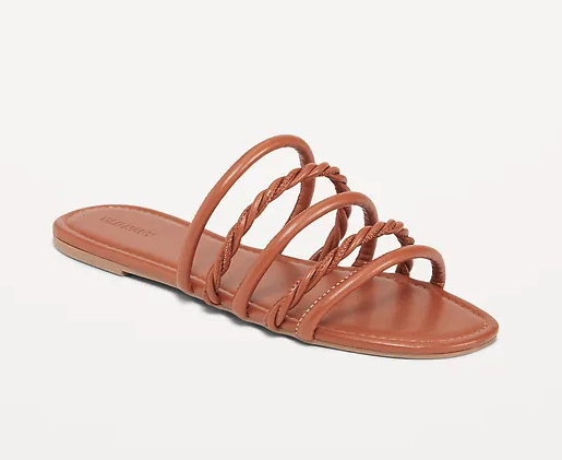 Faux-Leather Tubular-Twist Sandals. Image via Old Navy.