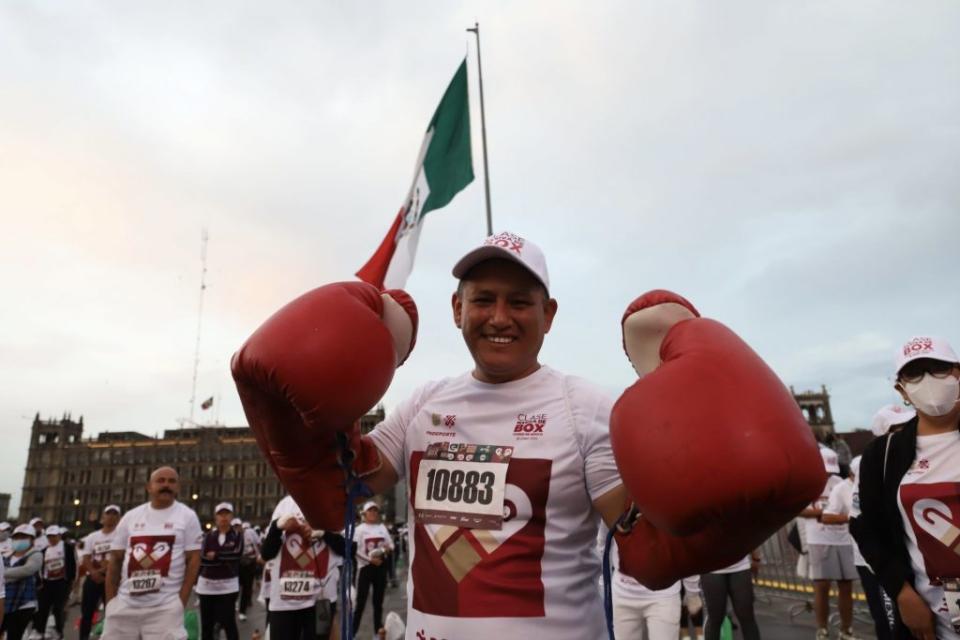 La clase de box en el Zócalo capitalino rompe el Récord Guiness/Foto: Edgar Negrete | Cuartoscuro.