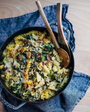 Brussels Sprouts and Speck Mac 'n' Cheese